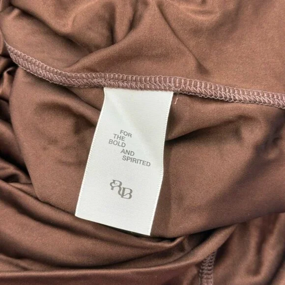 🆕 RAT & BOA 🧿 NWT Deia Slinky Little Brown Jersey Dress, Sz L US 8 - Picture 14 of 15